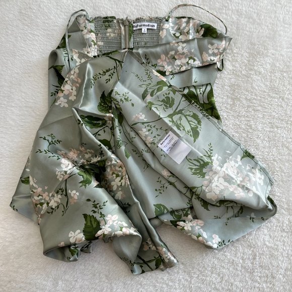 Reformation Green Floral Maxi Dress - Picture 10 of 11